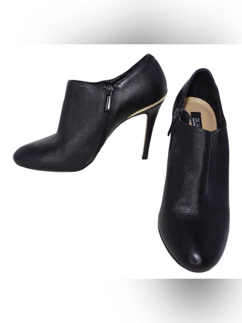 Saks 5th Avenue Black Label Heeled Ankle Booties, Size